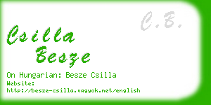 csilla besze business card